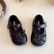 thumbnail image 5 of Pisos Negros con Zapatos de Moda de Princesa de Suela Suave de Chicas de Arco con Correa, 5 of 6