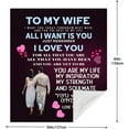 thumbnail image 4 of Gifts for Wife from Husband to My Wife Blanket, Personalized Throw Female Birthday Gifts, Romantic Gifts Birthday Christmas Valentine's Mother's Day Healing Bed Blanket Presents for Her 130 * 150cm, 4 of 6