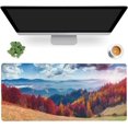 thumbnail image 6 of Colorful Autumn Landscape in Mountain Village Gaming Mouse Pad XXL Large Desk Mouse Pad Keyboard Mat with Stitched Edges Waterproof Non-Slip Desk Mat for Laptop,Keyboard,Computer 35.4 * 15.7 Inch, 6 of 6