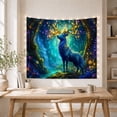 thumbnail image 4 of Forest Standing Deer With Slightly Right Facing Left, Spooky Gothic for Gothic Decor Fans, Dark Art Decor, Halloween Gift, Tapestry Wall Hanging for Bedroom and Dorm, 4 of 5