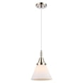 thumbnail image 4 of 447-1P-BB-G41 Innovations Lighting Cone - 1 Light Cord Hung Mini Pendant-7.75 Inch Wide and 11.13 Inch Tall-Brushed Brass Finish-Matte White Glass, 4 of 7