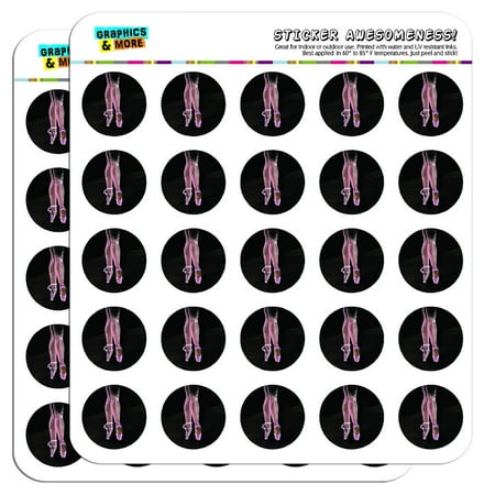 Dance Scrapbooking Stickers Ballet Slippers Pink Black Ballerina Dance Dancing 1