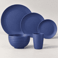 thumbnail image 2 of Homienly Plate abd Bowl Sets, 38-Piece Wheat Straw Dinnerware Set for 8, Unbreakable Plates Bowls & Cups, Dishwasher Safe Outdoor Tableware, Kitchen Dishes, Dark Blue, 2 of 8