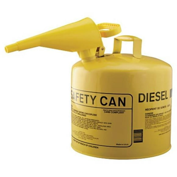 Eagle Mfg 5Gal.Metal Yellow Type Isafety Can W-F-15 Funnel