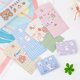 thumbnail image 2 of Ins Cute tri-fold Plaid Cartoon plegable cumpleaños gracias regalos mensaje letras tarjetas de felicitación suministros de vacaciones 7,3*9,3 cm nuevo, 2 of 4