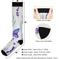 thumbnail image 3 of Coolnut Lavender Compression Socks, 1 Pack Women Men Long Stocking (20-30mmHg) Travel Knee High Stockings for Athletic Sports,Running,Cycling,Nursing, 3 of 6