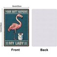 thumbnail image 2 of Metal Tin Sign Toilet Flamingo Vintage Iron Tin Sign Funny Bathroom Wall Art Poster Your Butt Napkins My Lady Decor Plaque for Bathroom Toilet Roll Tips Wall Decor 1 pc, 2 of 9