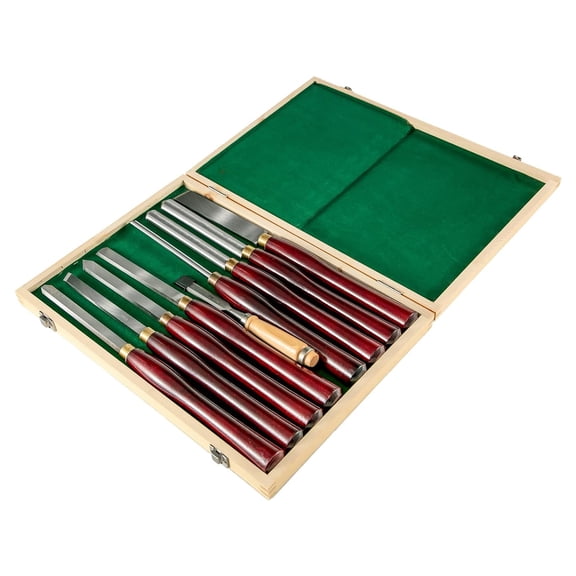 8Pcs HSS Wood Turning Tools Lathe Chisel kit Chisel Sets,Turning Tool,with and Wooden Box