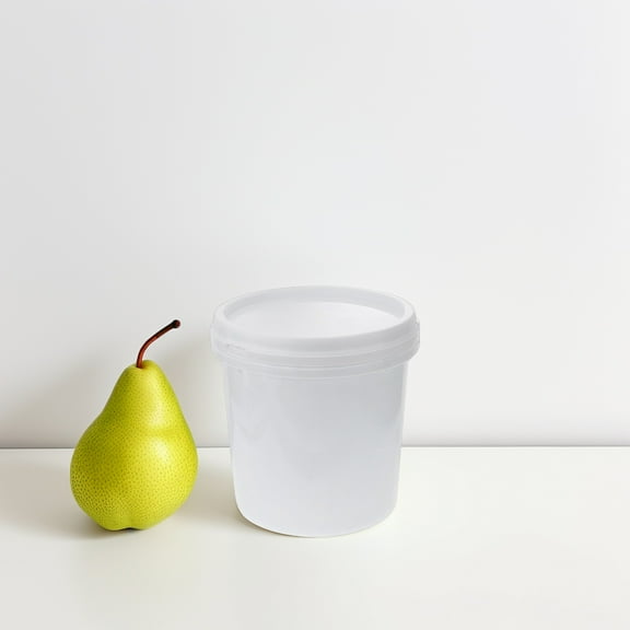 Toyandona Sealed Buckets White Plastic Multipurpose Water Storage for Home 5Pcs
