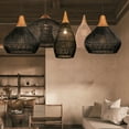 thumbnail image 4 of UEEYAC Wabi-sabi Retro Living Room Rattan Pendant Light Solid Wood Restaurant Lampshade, 4 of 23