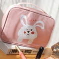 thumbnail image 3 of Neceser compacto para cosméticos y artículos esenciales Adorable organizador de maquillaje de viaje Sakura Pink, 3 of 5