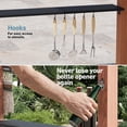 thumbnail image 4 of Grill Gazebo 6'x12' Hardtop with Side Shelf, Bottle Opener & Hooks, Wood-Looking Rustproof Outdoor Canopy for Backyard Patio Garden, 4 of 9