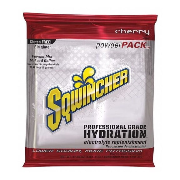 Sqwincher Powder Packs, Cherry, 47.66 oz, Pack