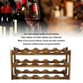 thumbnail image 6 of Suodoka Premium Pine Wood 3‑Layer Wine Rack – 15 Bottle Capacity, Flat‑Lay Display, Stable & Stylish Home Countertop Organizer, 6 of 9