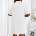 thumbnail image 4 of ZJXFGS Linen Short Sets for Women Beach Vacation Outfits Lounge Tracksuits Fashion Cardigan Short Sleeve Shorts 2 Piece Set Woman White S, 4 of 6