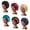 Black, wine red, gold, hole blue, coffee, navy blue, variant on 6 Pcs Satin Silk Sleep Bonnet Cap for Women Curly Natural Hair Care