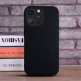 thumbnail image 1 of Case For iPhone 15 16 14 13 12 11 Pro Max Mini Coque Luxury Textile Leather Phone Cover Funda for iphone 16 pro max case capa Black for iPhone 15 Plus, 1 of 6