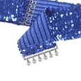 thumbnail image 4 of HULIJA Womens Shiny Sequin Elastic Girdle Belt Wide Decorative Dress Belt with Hemispheric Fastener Blue One Size, 4 of 7
