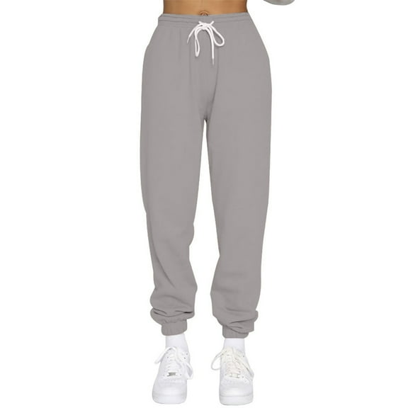 Winter Women Casual Warm Drawstring Hight Waist Elastic Long Pants Sportpants Trousers Tracksuit With Pocket Ladies Sweat Pants Tan Sweatpants Petite Sweatpants for Women Womens Casual Pants Petite