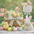 thumbnail image 4 of SIYTUAU Easter Spring Color Polyester Ribbon 4.5 Yard With Egg And Bunny Pattern For Diy Craft Gift Wrapping Floral Arrangement, 4 of 7