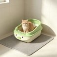 thumbnail image 6 of Top Entry Cat Litter Box with High Sides and Litter Scoop, Anti-Spill Large Capacity Covered Pan for Odor Control, Suitable for Large or Obese Cats, White, 6 of 6