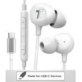 thumbnail image 2 of Thore USB C Headphone (V60) Type C Earphone with Microphone + Volume Control Earbuds for Samsung Galaxy/ Pixel Phones (White), 2 of 8