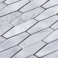 thumbnail image 3 of Modket White Calacatta Marble Metallic Aluminum Hexagon Modern Mosaic Tile Backsplash, 3 of 5