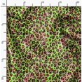 thumbnail image 2 of Soimoi Green Silk Fabric Leopard Animal Skin Print Fabric by the Yard 42 Inch Wide, 2 of 6