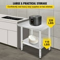 thumbnail image 4 of VEVOR Stainless Steel Commercial Kitchen Work Food Prep Table 24"x30", 4 of 9