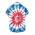 thumbnail image 6 of COSFO Shirts for Men Collared Button Down Casual Short Sleeve Tops Tie Dye Regular Fit Mens Shirt, 6 of 7
