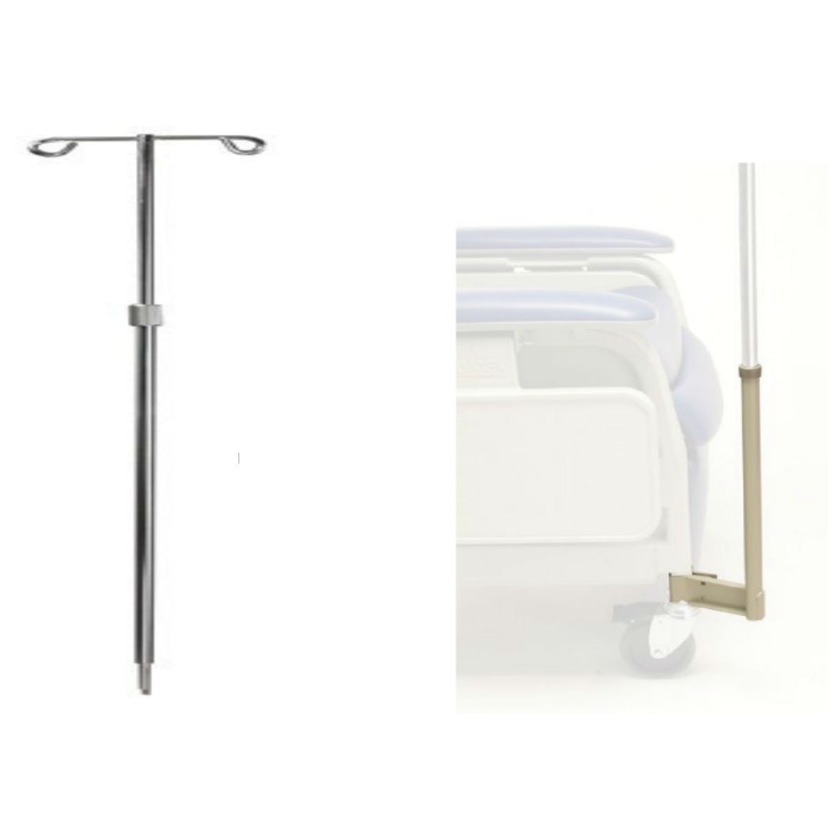 Lumex 2101A IV Pole Bed Socket Telescoping with 5782RG Universal IV