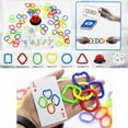 thumbnail image 2 of Ruiboury Snapped Ring Clasp Ring Game Board Logical Thinking Game Color Shapes Cognition Parent-Child Interactive Toy, 2 of 6