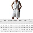 thumbnail image 2 of Chaleco Pantalones Cortos Traje Blazer de mujer Pantalones cortos de cintura alta Trajes Color sólido Suave Casual Verano Desgaste diario Ygjytge Blanco L para Mujer, 2 of 7