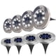 thumbnail image 3 of Paquete de 8 luces solares de suelo, 8 luces LED de suelo para jardín, impermeables, luces de paisaje al aire libre para camino, patio, terraza, patio, pasarela (luz blanca), 3 of 5