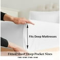 thumbnail image 4 of Zipper Fitted Sheet 1 Piece Only - 600 Thread Count - 100% Egyptian Cotton - 12" Deep Pocket - Soft and Comfy (White, King), 4 of 4