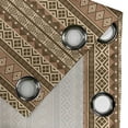 thumbnail image 4 of Ambesonne Oriental Grommet Curtain, Rhombuses, 50" x 72", Brown Pale Brown Beige, 4 of 6