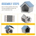 thumbnail image 2 of fazzn Weatherproof Outdoor Cat House, Insulated Waterproof Resin Shelter for Feral Cats, Easy to Assemble.Brown/Blue, 2 of 7