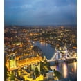thumbnail image 3 of Ambesonne Modern Duvet Cover Set, Sunset at London City, 2-Calking, Yellow Bluegrey, 3 of 7