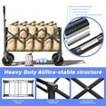 thumbnail image 6 of Heavy Duty Collapsible Cart With All Terrain Tires, Strong Load Bearing, Iron Frame, Track And Field Equipment Transporter,  Multifunctional Utility Cart For Transportation Of Sports Outdoor - Black, 6 of 7