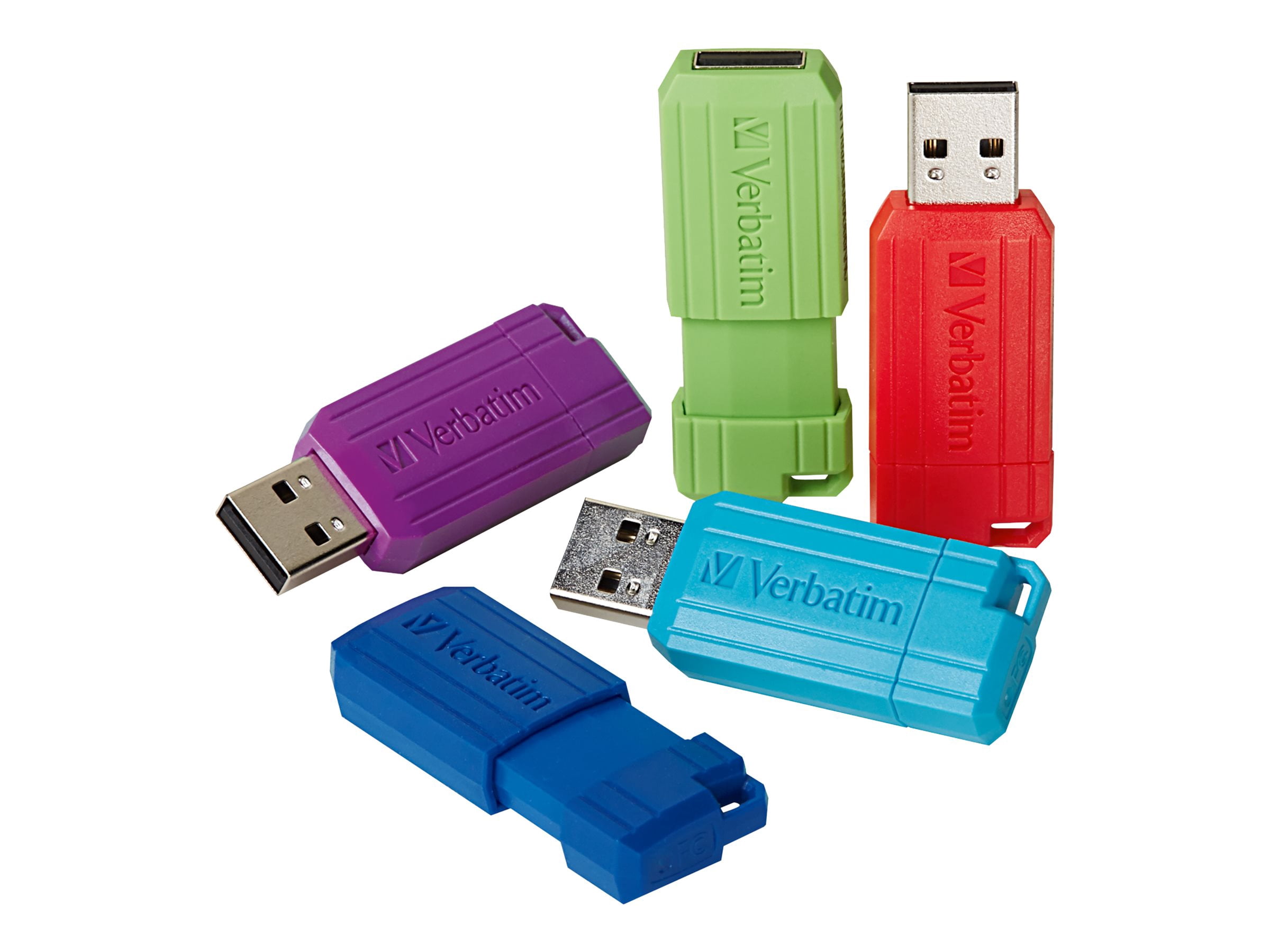 Pinstripe Usb 2.0 Flash Drive | 8 Gb | 5 Assorted Colors | Total Quantity: 1