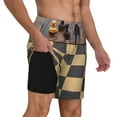 thumbnail image 2 of Kdxio Chess Board With Pawns Print Mens Swim Shorts with Mesh Lining, Breathable and Quick-Drying, Adjustable Waist, Privacy Pocket-X-Large, 2 of 6
