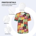 thumbnail image 3 of Uemuo Cute Cartoon Cat Print Mens Polo Shirts Baseball T-shirt Performance Short Sleeve Golf Shirt Moisture Wicking Athletic Casual Collared T-Shirt-Medium, 3 of 7