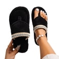 thumbnail image 4 of KEVCHE Womens Fuzzy Slippers , Cozy Warm Fur Lining Non-Slip Sole , Indoor Outdoor House Shoes, 4 of 4