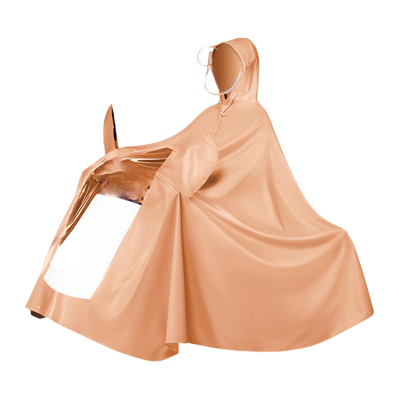 Wswqop Cycling Hooded Rain Cover Bike Full Body Long Raincoat Windproof Motorcycle Rain With Mirror Cover