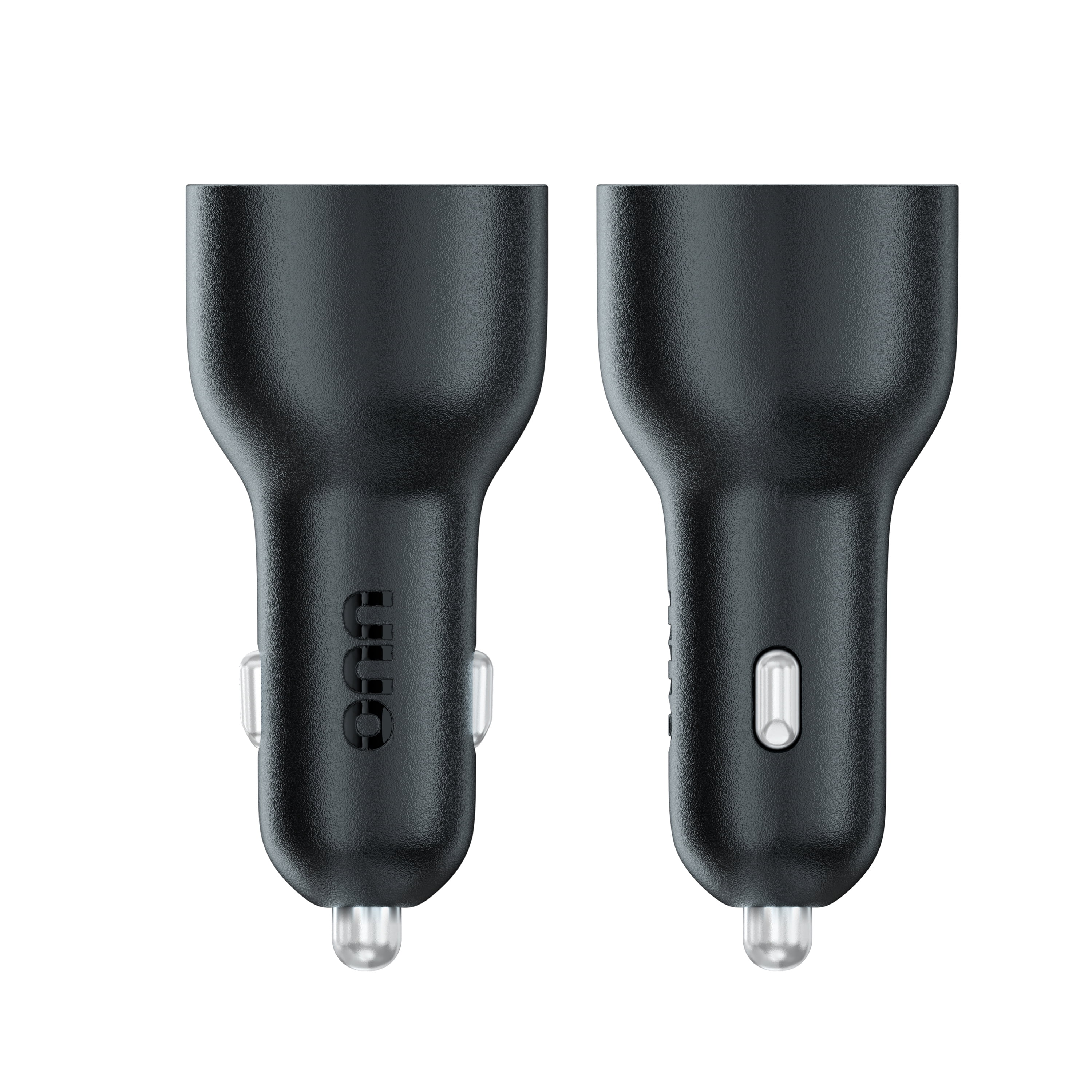 onn 32W Dual USB-C and USB-A Port Car Charger With 3ft C-Lighting Cable ,MFI & USB-IF Certified, Black - Compatible with iPhone 14/13/12/11/X/XR/XS/8/7/6/5, iPad, Airpods and more
