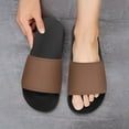 thumbnail image 6 of GZHJMY Stylish Slides for Women Men, Coffee Solid Color Soft Flexible Slip-on Sandals Slippers, 6 of 7