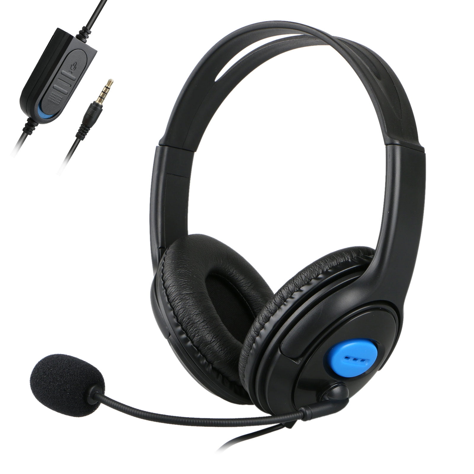 Wired Stereo Gaming Headset Noise Cancelling Headphones with Mic Bass Surround Soft Memory Earmuffs for PS4 PC Xbox One Controller Laptop Mac Walmart