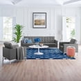 thumbnail image 2 of Modway Loft 3 Piece Tufted Faux Leather Sofa Set - Silver Navy, 2 of 5