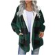 thumbnail image 2 of Cárdigan de mujer con estampado de moda, cálido, con hombros descubiertos, chaqueta de plumón, blusa de manga larga para mujer, 2 of 5