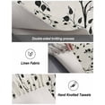 thumbnail image 5 of Black White Leaves Bath Rug 2x3ft Woven Bathroom Entryway Runner Rug,Minimalist Natural Trees Watercolor Washable Living Room Hallway Bedroom Kitchen Carpet with Tassels,Indoor Outdoor Throw Doormat, 5 of 5